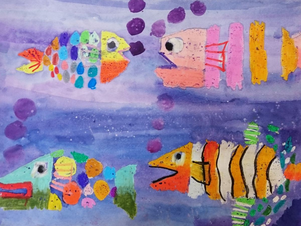 『幾何七彩魚』-[兒童繪畫班]